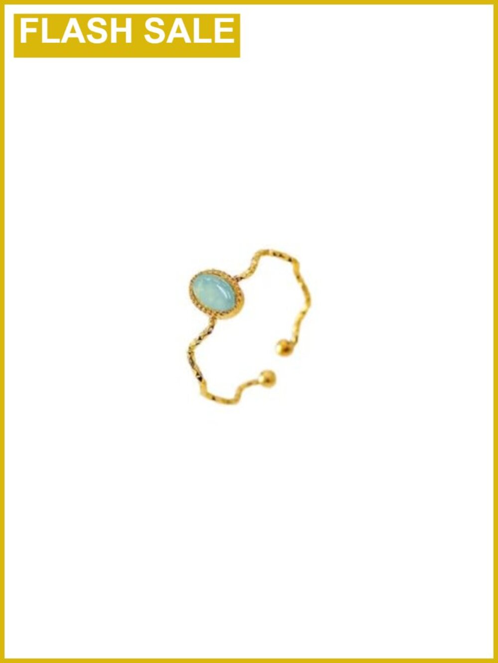 Gold Plated Titanium Stainless Steel Adjustable Statement Ring for Women